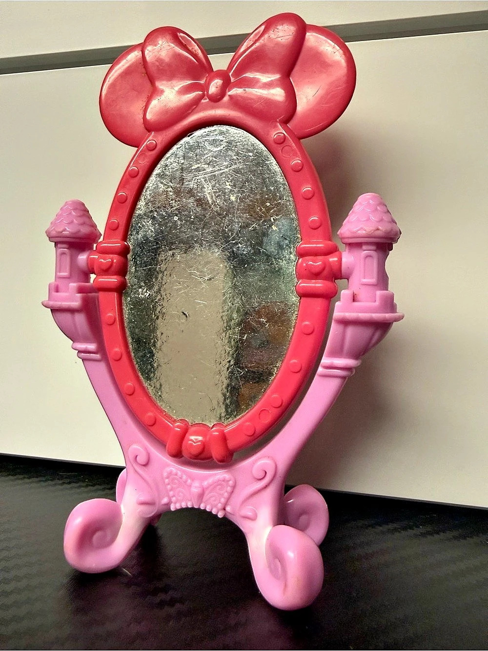 Disney Minnie's Princess Bowtique Pink & Red Toy Vanity Mirror